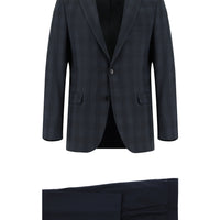 Dark Gray 7 Drop Super Slim Fit Extra Narrow Cut Plaid Suit