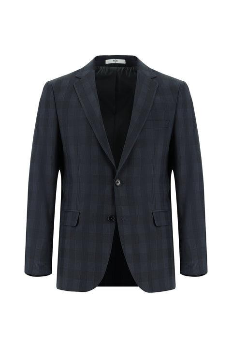 Dark Gray 7 Drop Super Slim Fit Extra Narrow Cut Plaid Suit