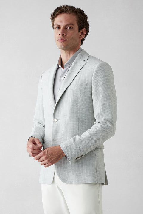 Medium Grey 4 Drop Relaxed Fit Casual Cut Mono Collar Classic Jacket