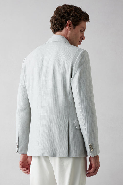 Medium Grey 4 Drop Relaxed Fit Casual Cut Mono Collar Classic Jacket