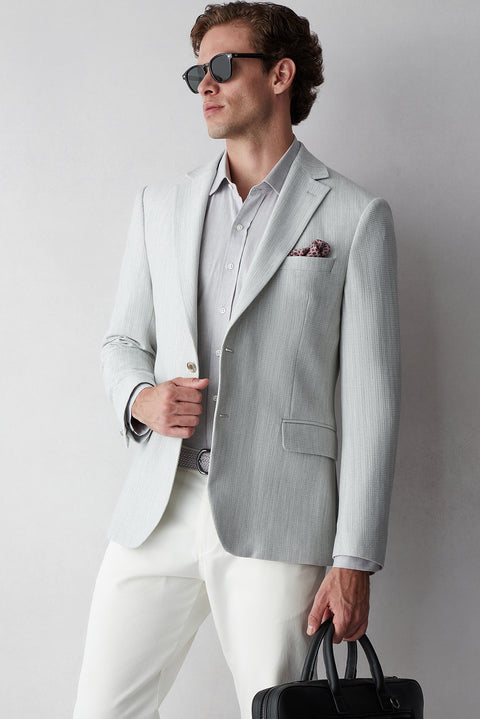 Medium Gray 6 Drop Regular Fit Standard Cut Blazer Jacket