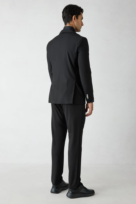 Siyah 6 Drop Regular Fit Standart Kesim Mono Yaka Blazer Ceket