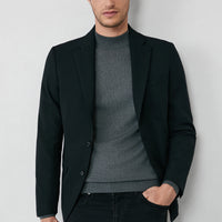 Black 6 Drop Regular Fit Standard Cut Seasonal Classic Jacket
