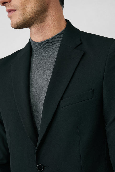 Black 6 Drop Regular Fit Standard Cut Seasonal Classic Jacket