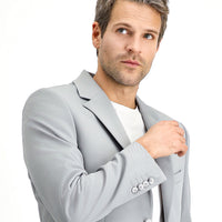 Medium Grey 6 Drop Regular Fit Standard Cut Seasonal Classic Jacket