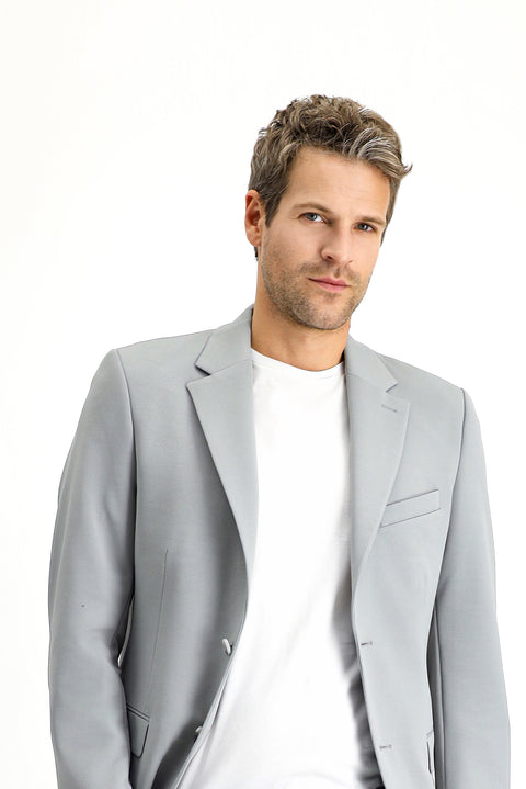 Medium Grey 6 Drop Regular Fit Standard Cut Seasonal Classic Jacket