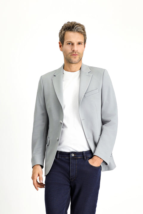 Medium Grey 6 Drop Regular Fit Standard Cut Seasonal Classic Jacket