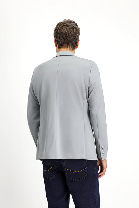 Medium Grey 6 Drop Regular Fit Standard Cut Seasonal Classic Jacket