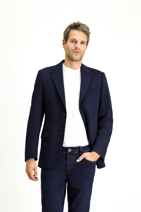 Dark Navy 6 Drop Regular Fit Standard Cut Seasonal Classic Jacket