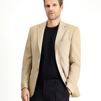 Light Beige 6 Drop Regular Fit Standard Cut Seasonal Classic Jacket