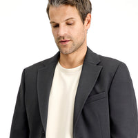 Koyu Antrasit 7 Drop Slim Fit Dar Kesim Mevsimlik Klasik Ceket