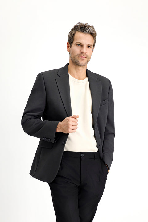Dark Anthracite 6 Drop Regular Fit Standard Cut Seasonal Classic Jacket