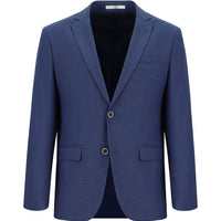 Koyu Mavi  7 Drop Super Slim Fit Eksra Dar Kesim Desenli Blazer Ceket