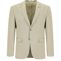 Orta Bej 7 Drop Super Slim Fit Eksra Dar Kesim Desenli Blazer Ceket