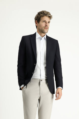  Koyu Lacivert 6 Drop Regular Fit Standart Kesim Yünlü Blazer Ceket