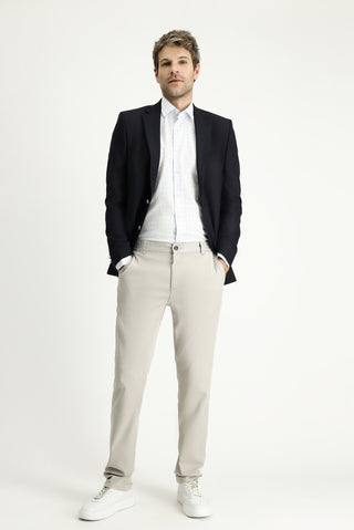  Koyu Lacivert 7 Drop Slim Fit Dar Kesim Yünlü Blazer Ceket