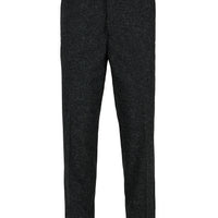 Koyu Antrasit 6 Drop Regular Fit Standart Kesim Keten Karışımlı Klasik Kumaş Pantolon