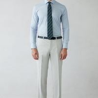 Açık Gri 4 Drop Relaxed Fit Rahat Kesim Klasik Kumaş Pantolon