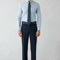 Orta Lacivert 4 Drop Relaxed Fit Rahat Kesim Klasik Kumaş Pantolon