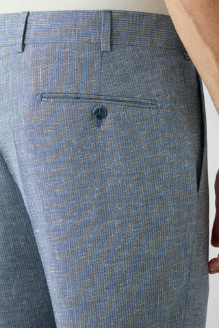  Açık Lacivert 6 Drop Regular Fit Standart Kesim Düz Klasik Pantolon