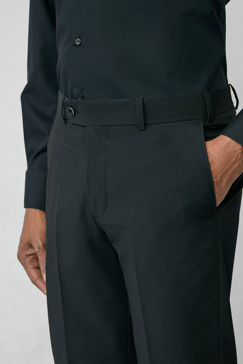 Black 7 Drop Slim Fit Classic Fabric Trousers