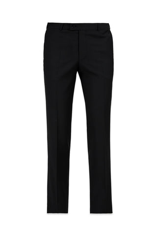  Siyah 7 Drop Slim Fit Dar Kesim Yünlü Klasik Kumaş Pantolon