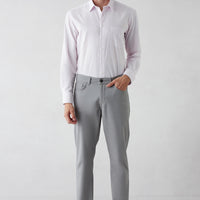 Light Grey Relaxed Fit Canvas / Chino Trousers
