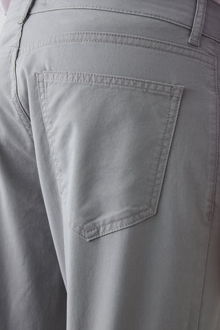  Açık Gri Relaxed Fit Rahat Kesim Likralı 5 Cep Kanvas / Chino Pantolon