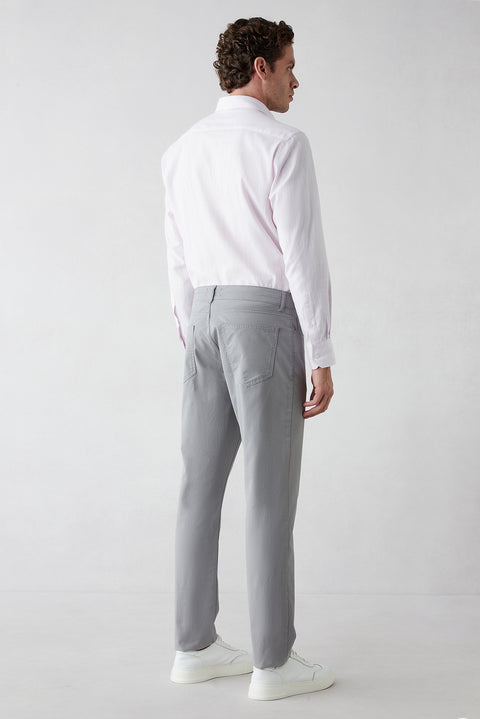 Light Gray Slim Fit Canvas / Chino Trousers