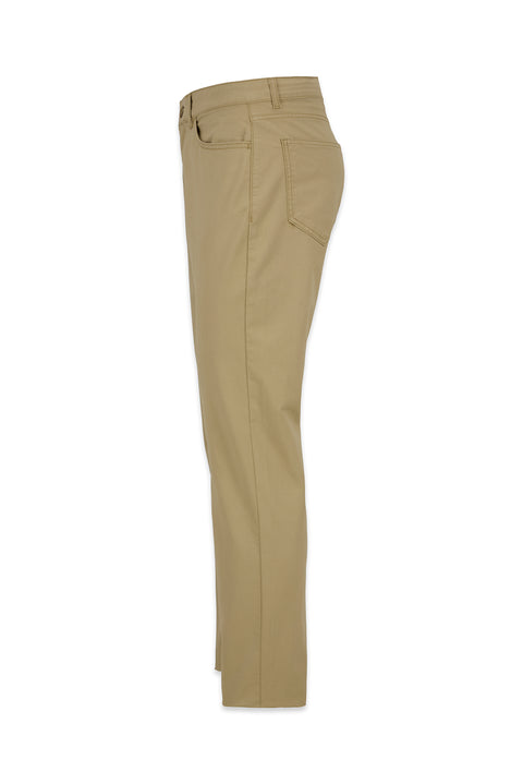 Mid Beige Relaxed Fit Canvas / Chino Trousers