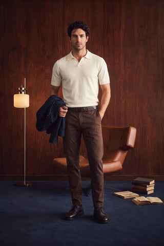  Orta Kahve Relaxed Fit Rahat Kesim Yandan Cep Kanvas / Chino Pantolon