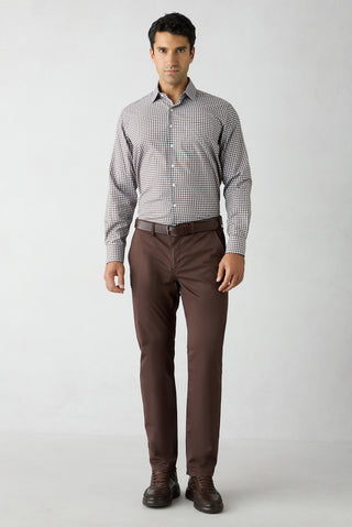  Orta Kahve Slim Fit Dar Kesim Yandan Cep Kanvas / Chino Pantolon