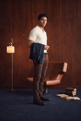  Orta Kahve Slim Fit Dar Kesim Yandan Cep Kanvas / Chino Pantolon