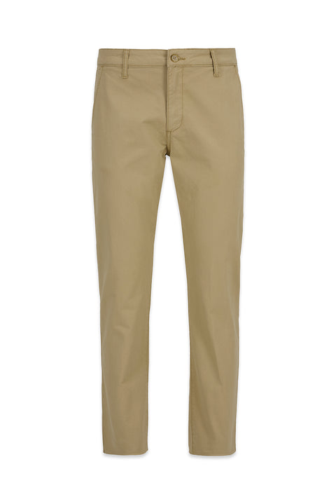 Mid Beige Relaxed Fit Canvas / Chino Trousers