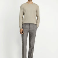 Orta Vizon 7 Drop Slim Fit Dar Kesim Likralı Pileli Klasik Kumaş Pantolon