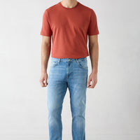 Light Blue Regular Fit Standard Cut Denim Pants
