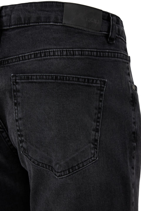 Black 6 Drop Regular Fit Standard Cut Denim Pants