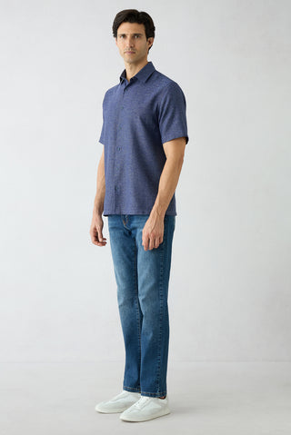  Havacı Mavi 6 Drop Regular Fit Standart Kesim Likralı Denim Pantolon