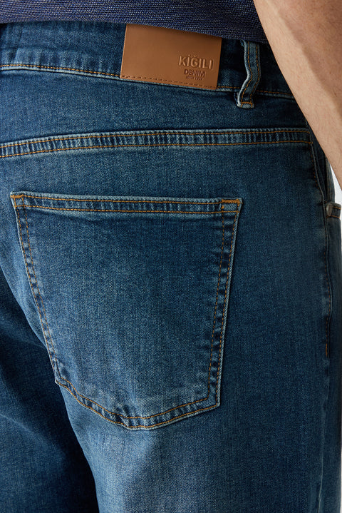 Aviator Blue 6 Drop Regular Fit Standard Cut Denim Pants