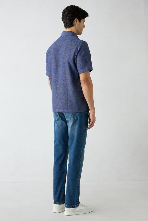 Aviator Blue 6 Drop Regular Fit Standard Cut Denim Pants