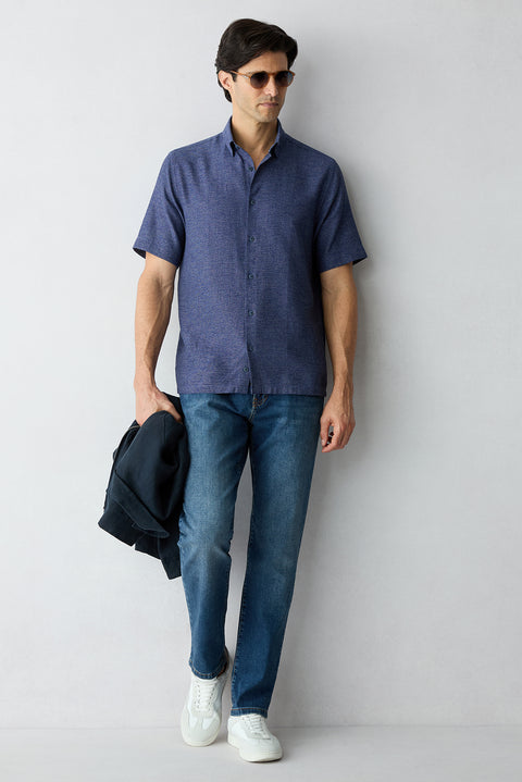 Aviator Blue 6 Drop Regular Fit Standard Cut Denim Pants