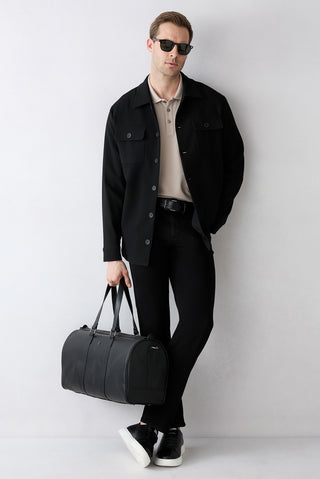  Siyah Regular Fit Standart Kesim 5 Cep Lyocell Karışımlı Denim Pantolon