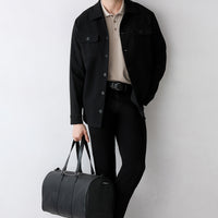 Siyah Regular Fit Düz Pamuklu 5 Cep Denim Pantolon