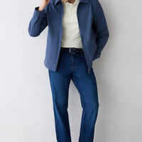 Koyu Lacivert Regular Fit Düz Pamuklu 5 Cep Denim Pantolon