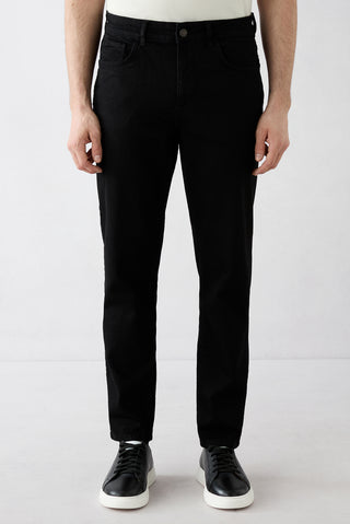  Siyah Relaxed Fit Rahat Kesim 5 Cep Denim Pantolon