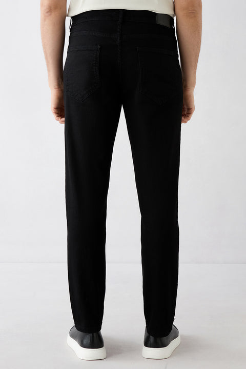 Black Slim Fit Narrow Cut 5 Pocket Denim Jeans