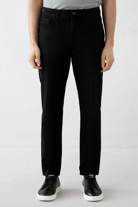 Koyu Antrasit Regular Fit Standart Kesim 5 Cep Denim Pantolon