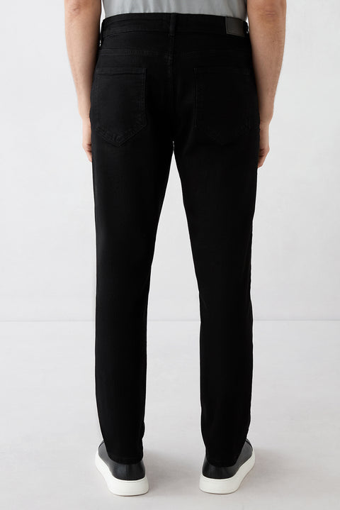 Koyu Antrasit Slim Fit Dar Kesim 5 Cep Denim Pantolon