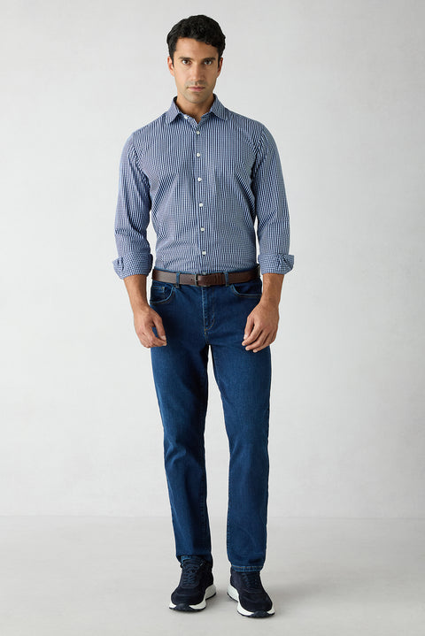 İndigo Slim Fit Dar Kesim Pamuklu 5 Cep Denim Pantolon
