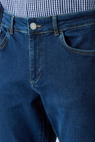  İndigo Regular Fit Standart Kesim Pamuklu 5 Cep Denim Pantolon